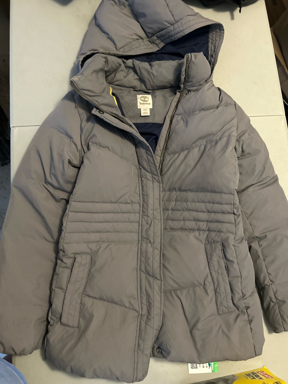 Timberland Hooded Gray Puffer Jacket